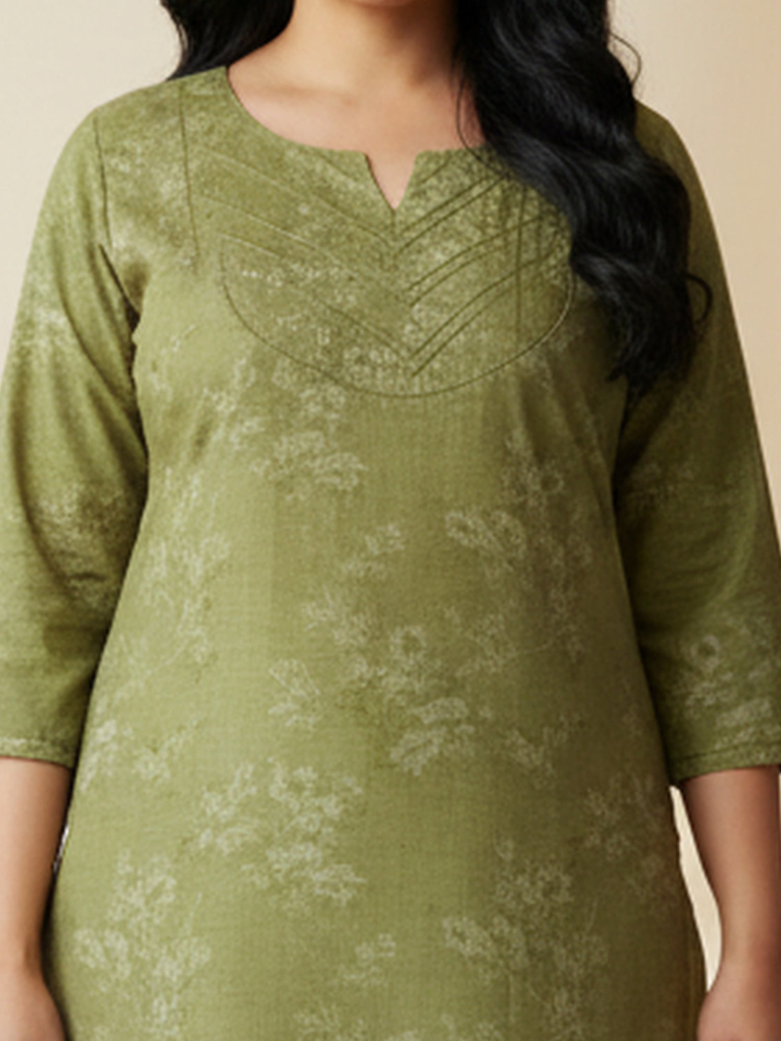 Cotton Cambric Printed Straight Kurta