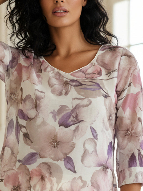 Kota Linen Printed Straight Kurta