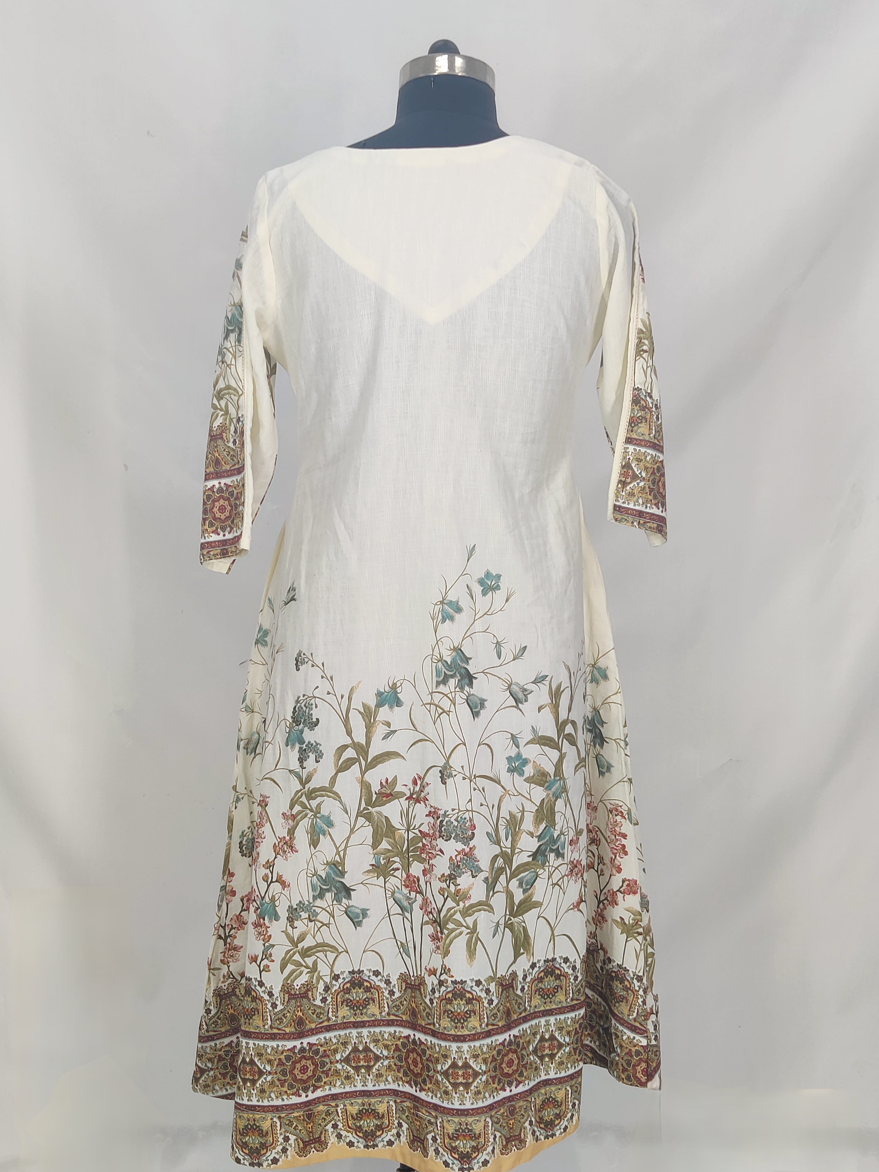 Linen Cotton Damen A-Line Kurta