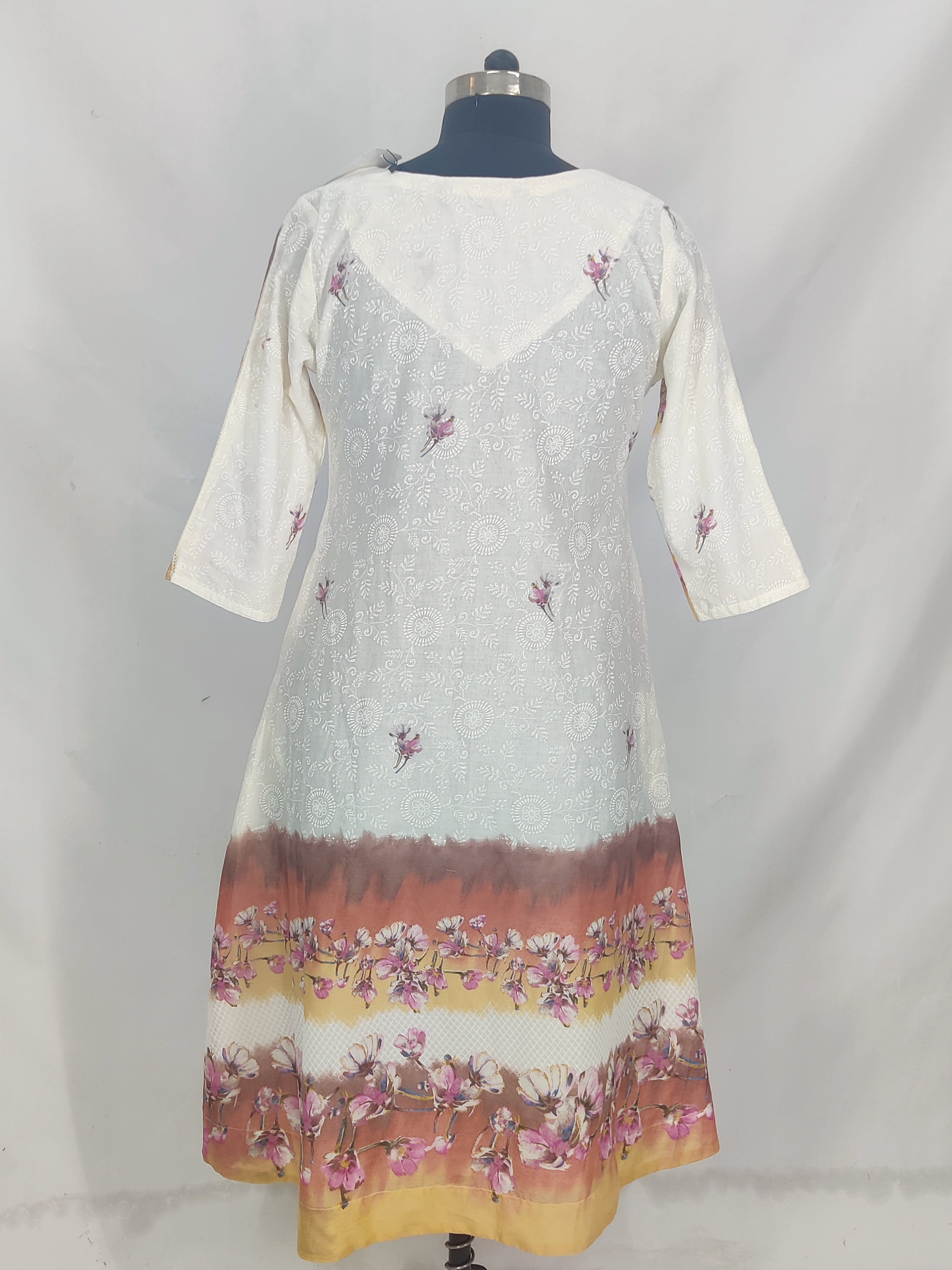 Linen Cotton Damen A-Line Kurta
