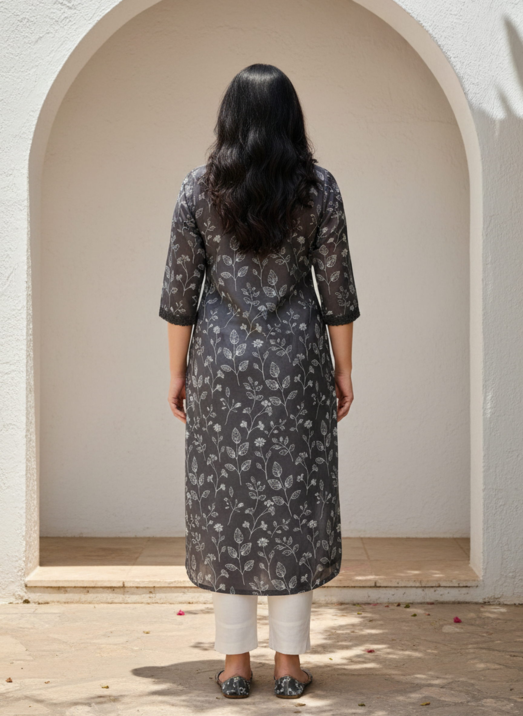 Modal Chanderi Digital Print Straight Kurta