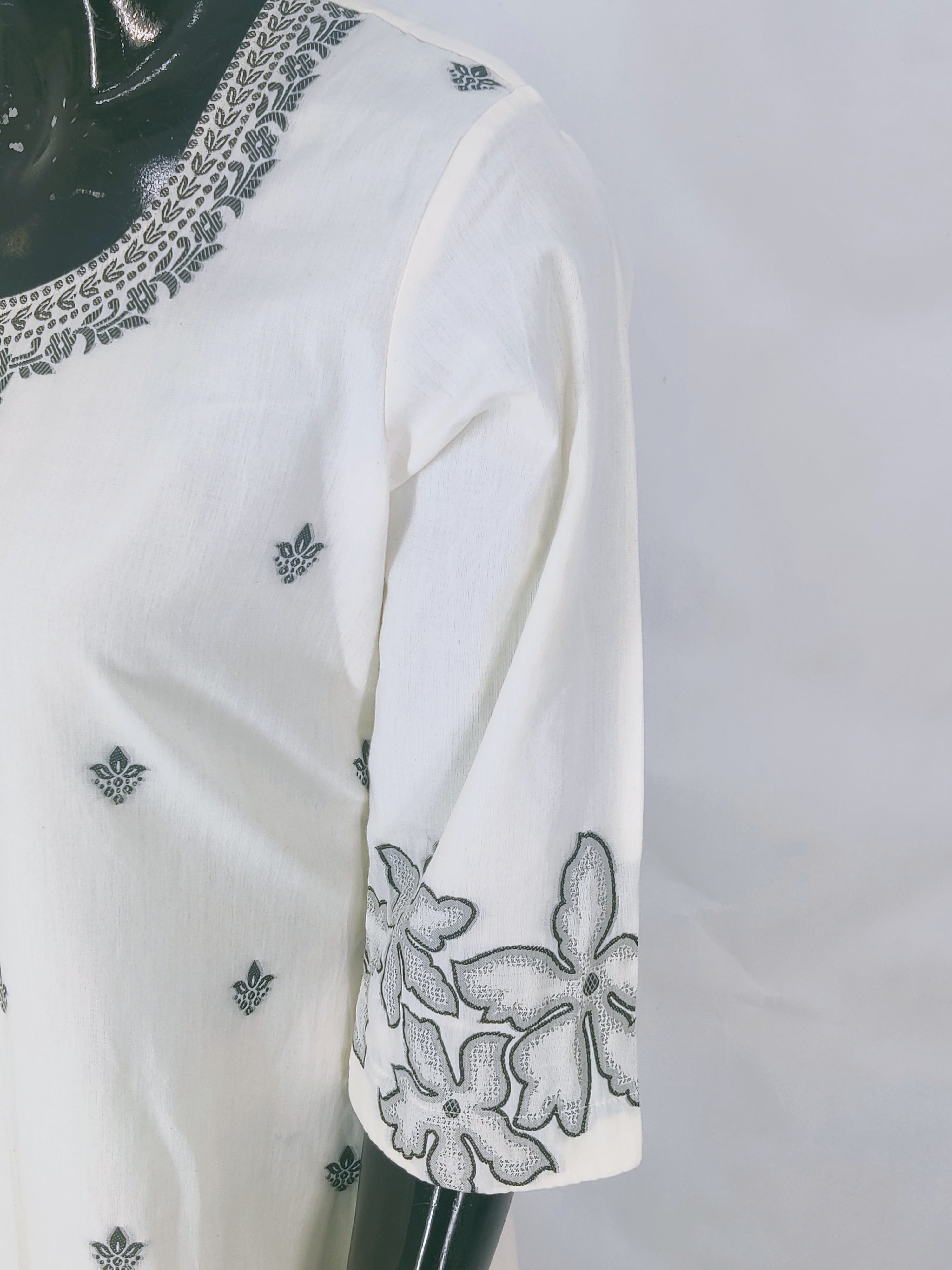 Cotton Jaquard Straight Kurta