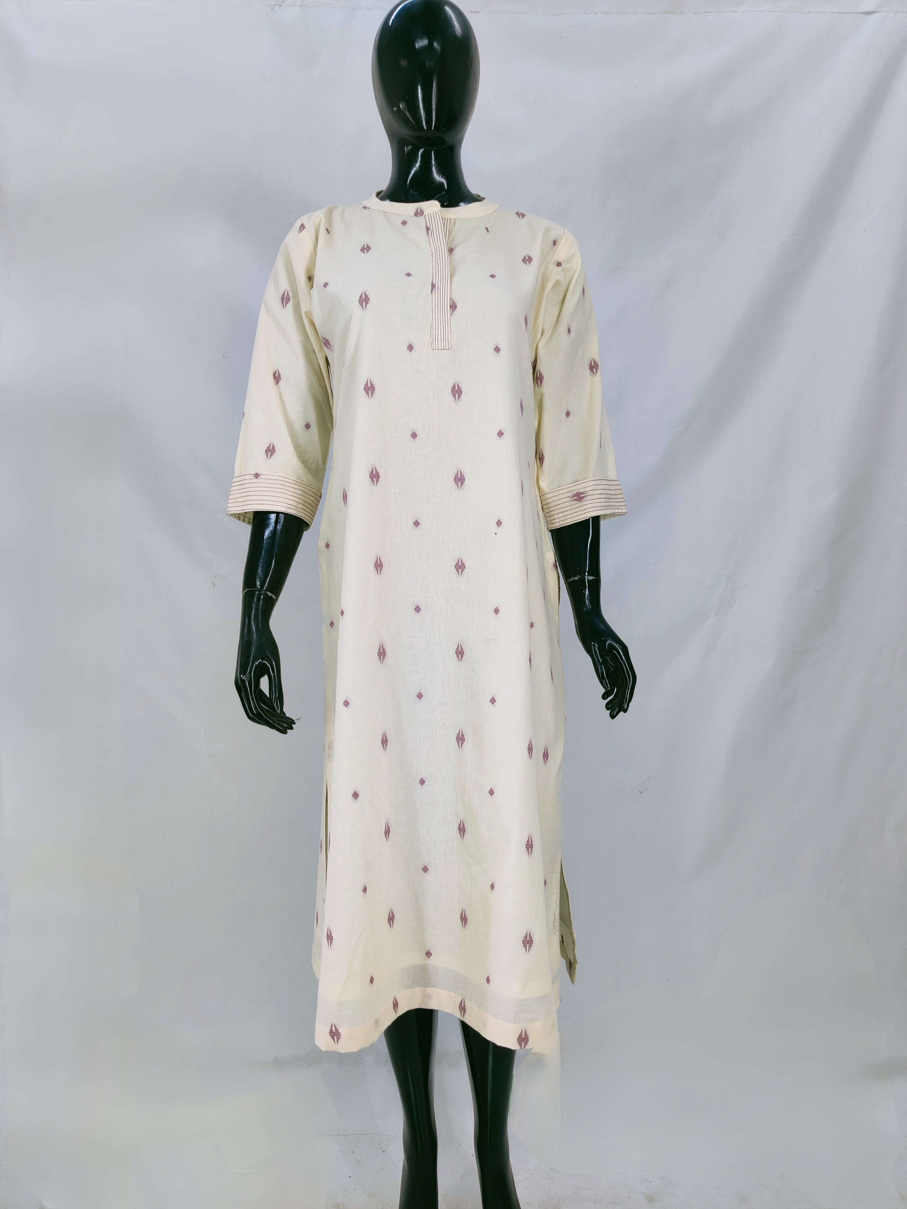 Cotton Self Design Straight Kurta