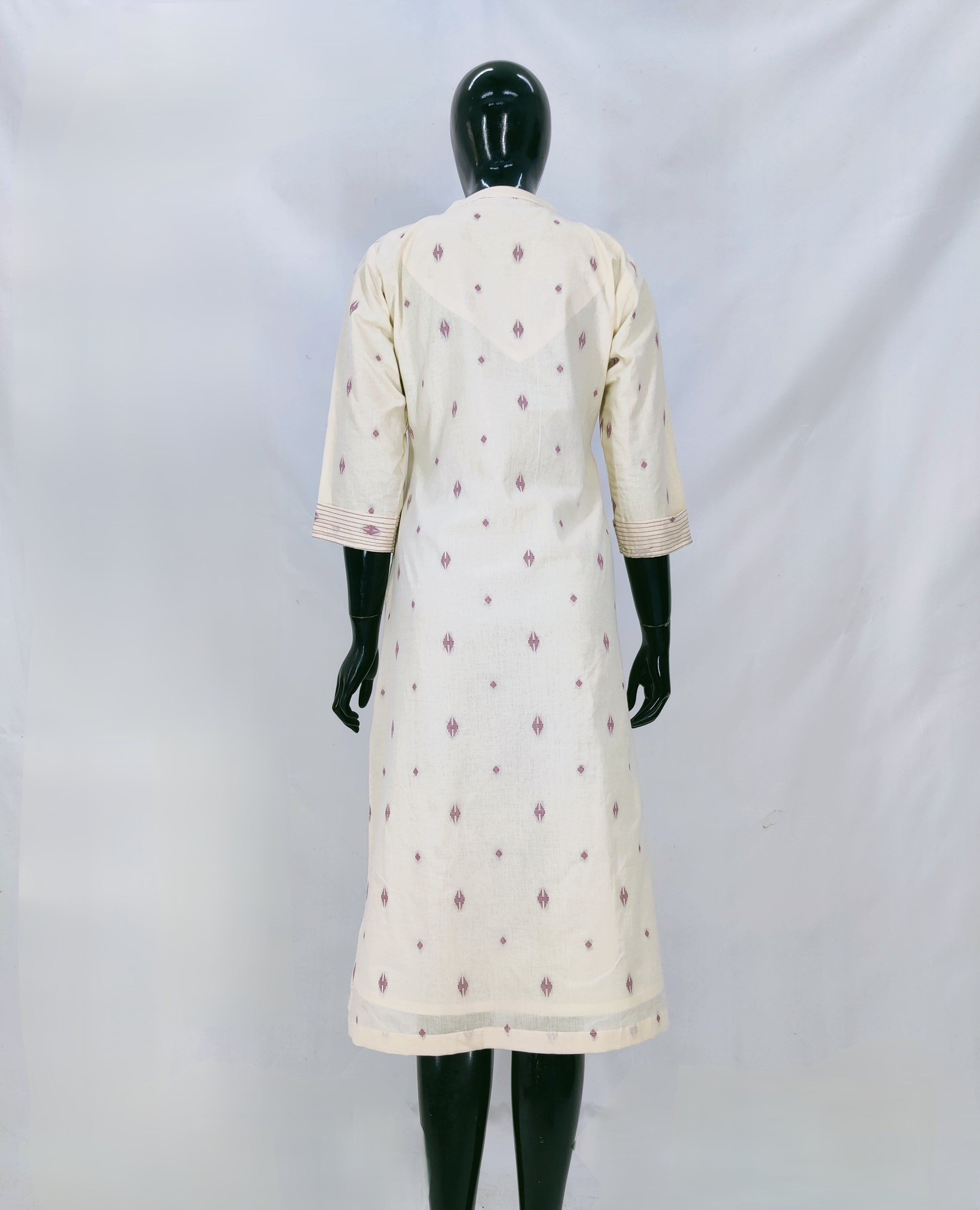 Cotton Self Design Straight Kurta