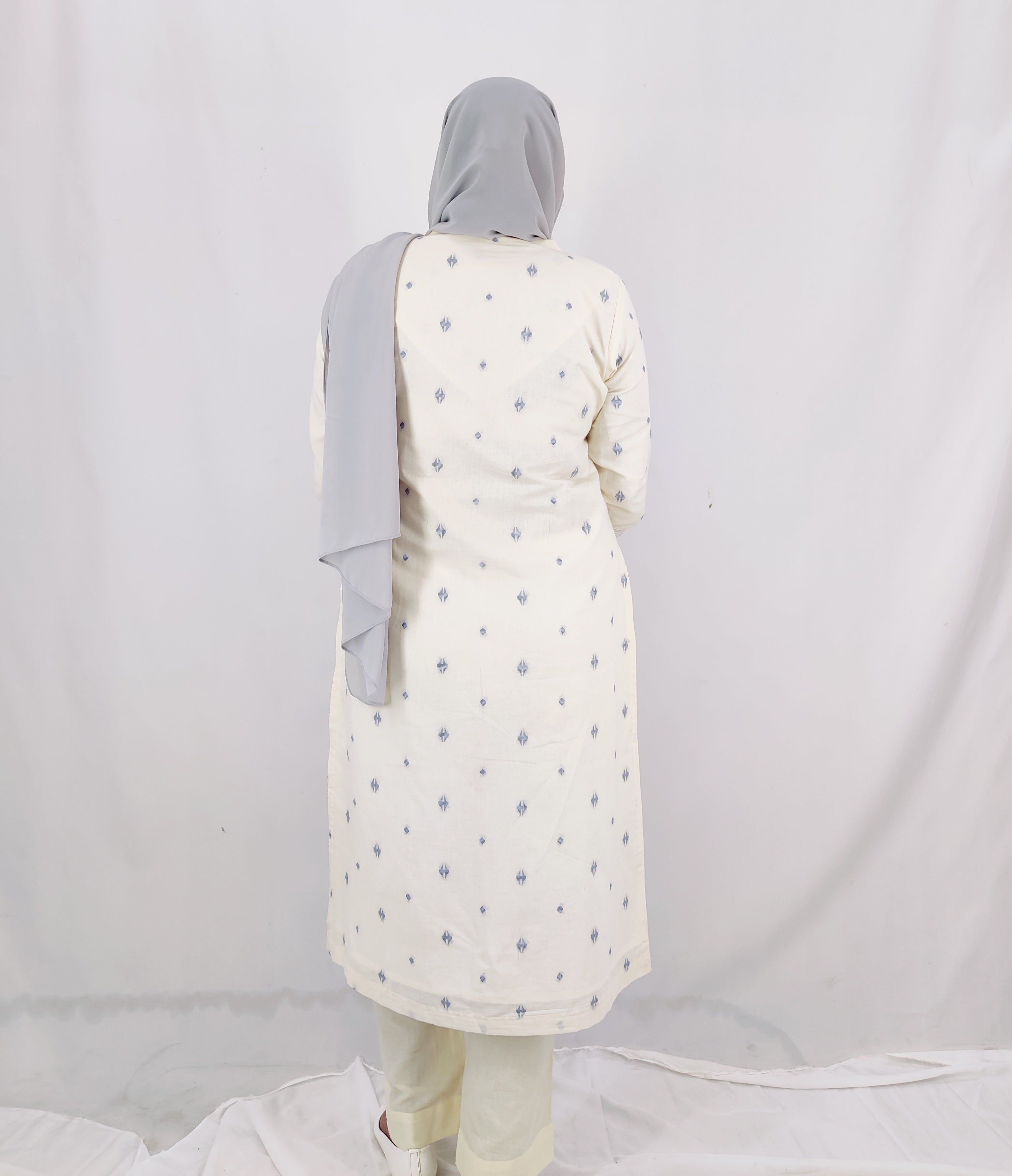 Cotton Self Design Straight Kurta