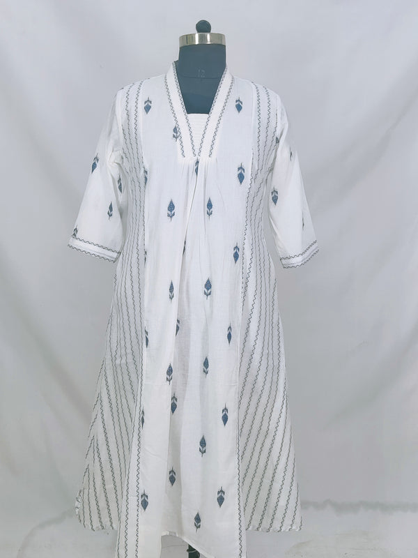 Cotton Self Design A-Line Kurta