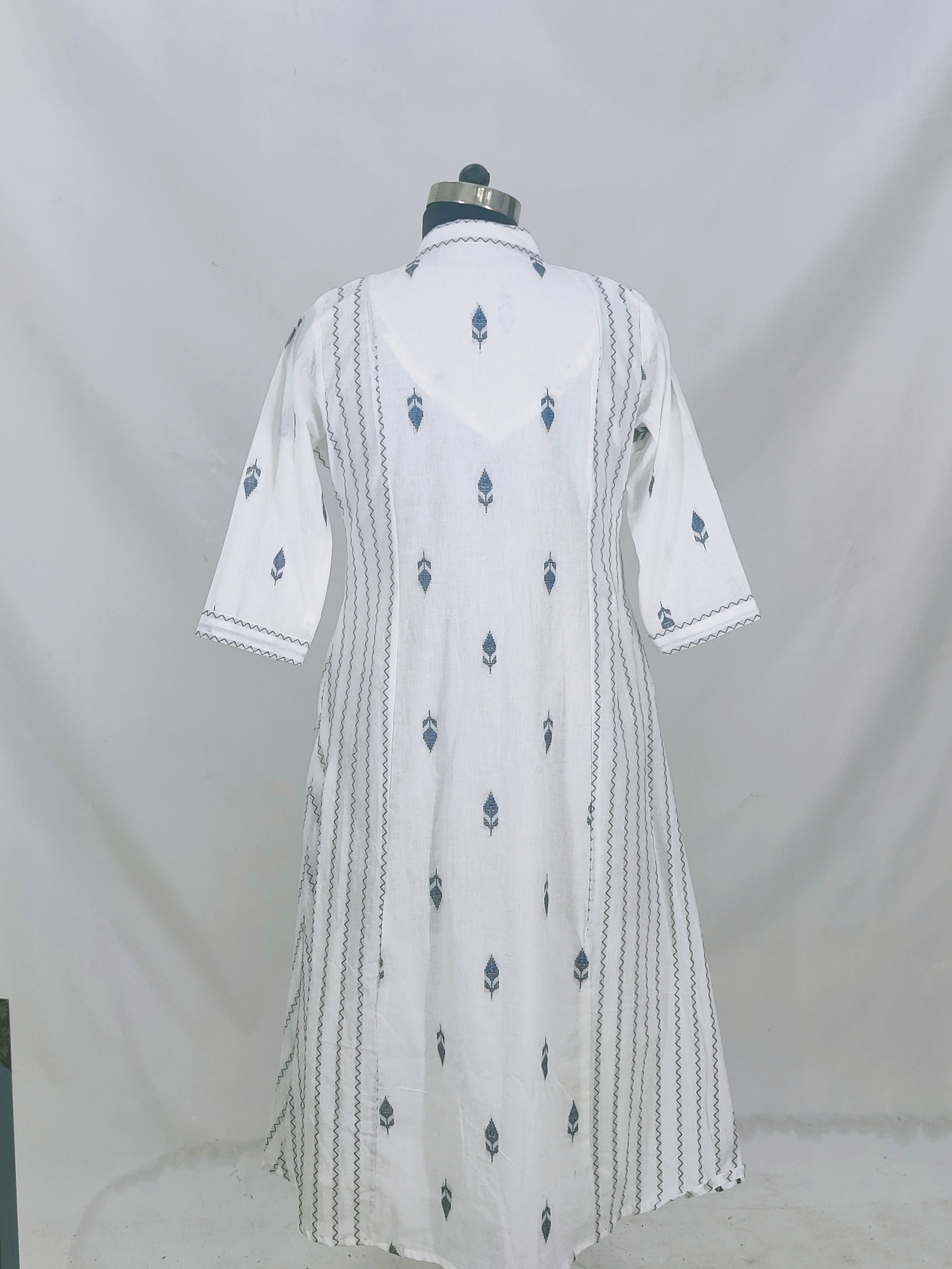 Cotton Self Design A-Line Kurta