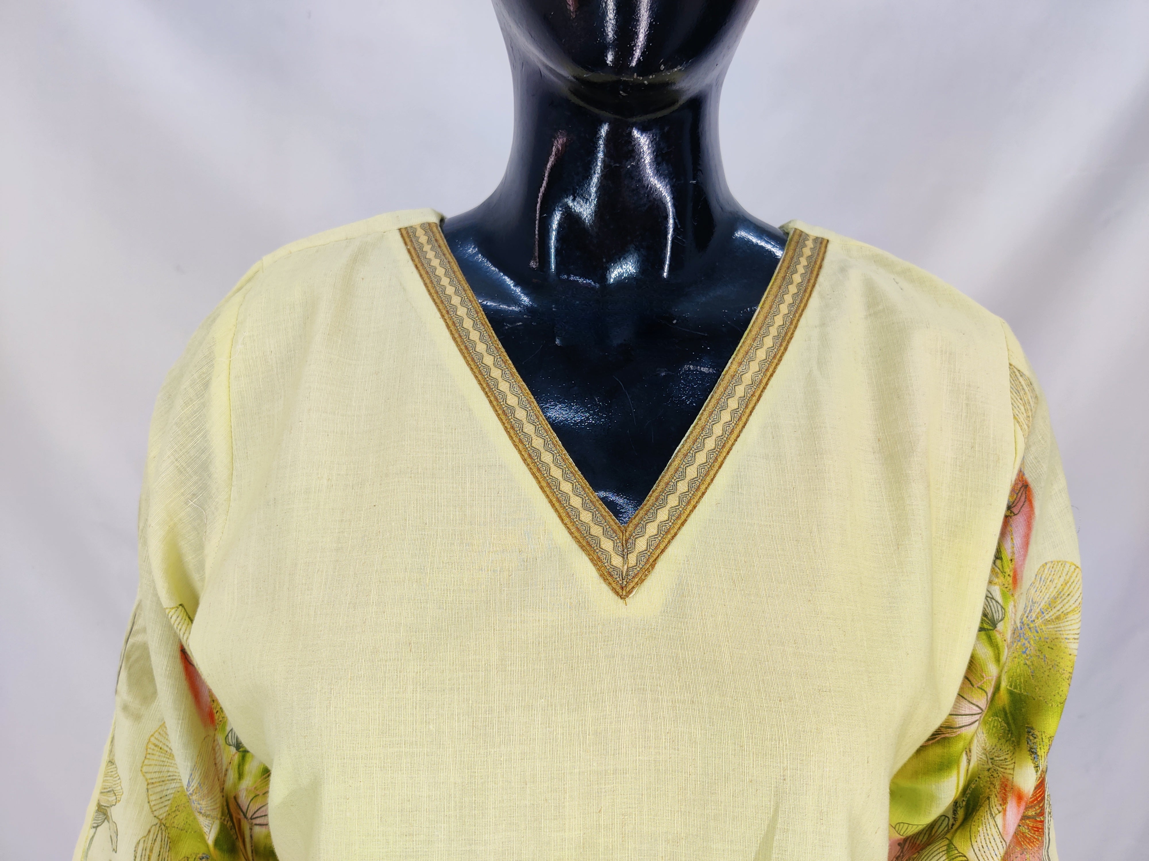 Linen Cotton Printed Straight Kurta