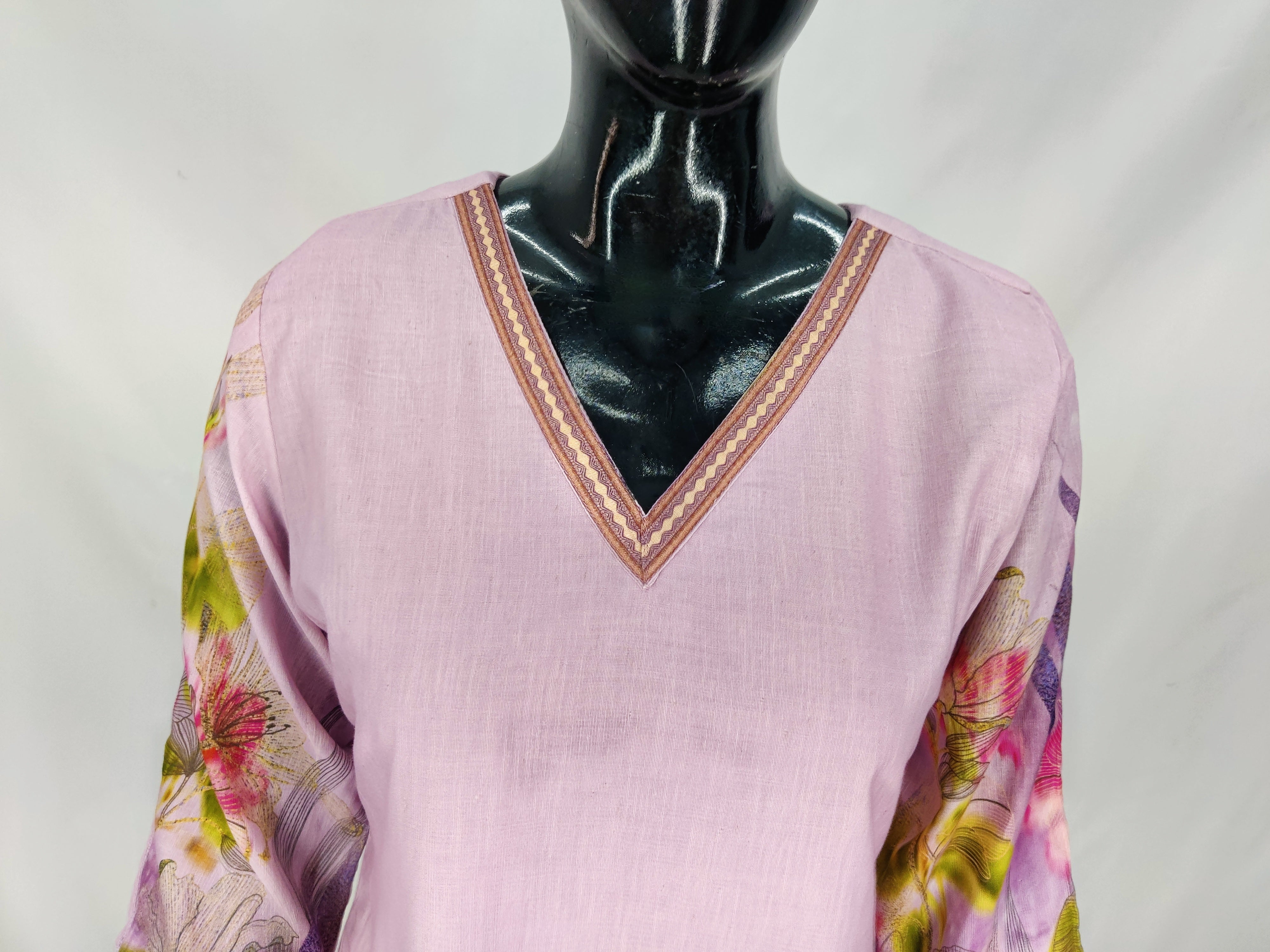 Linen Cotton Printed Straight Kurta