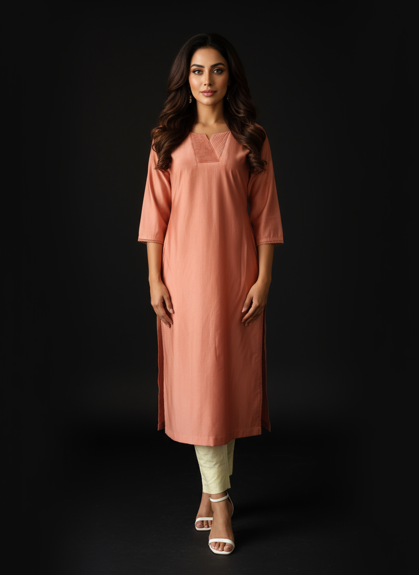 Viscose Silk Solid Kurta
