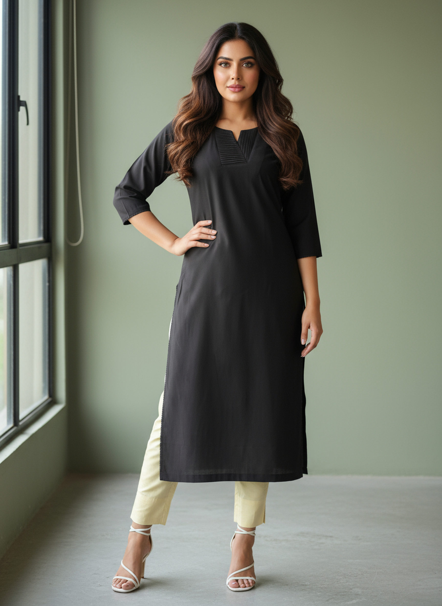 Viscose Silk Solid Kurta