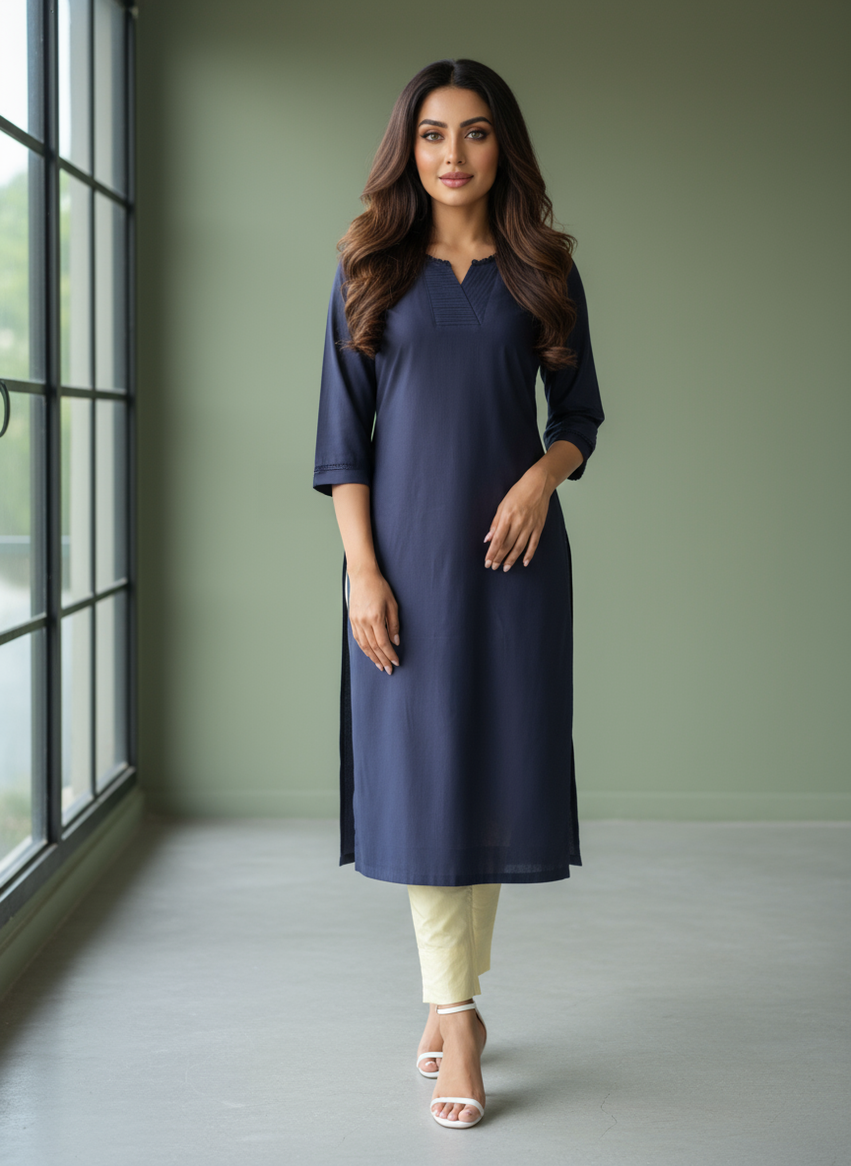 Viscose Silk Solid Kurta