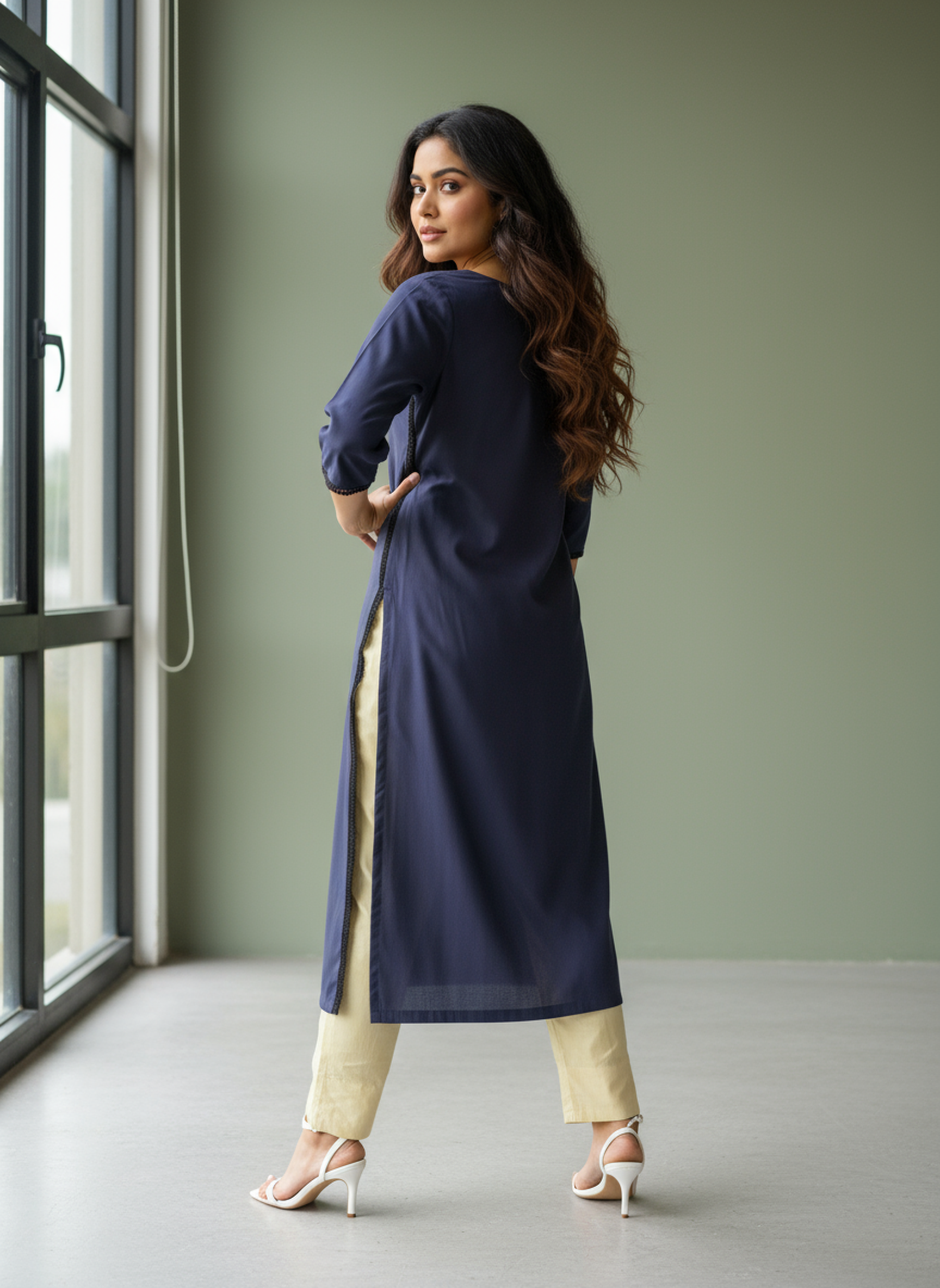 Viscose Silk Solid Kurta