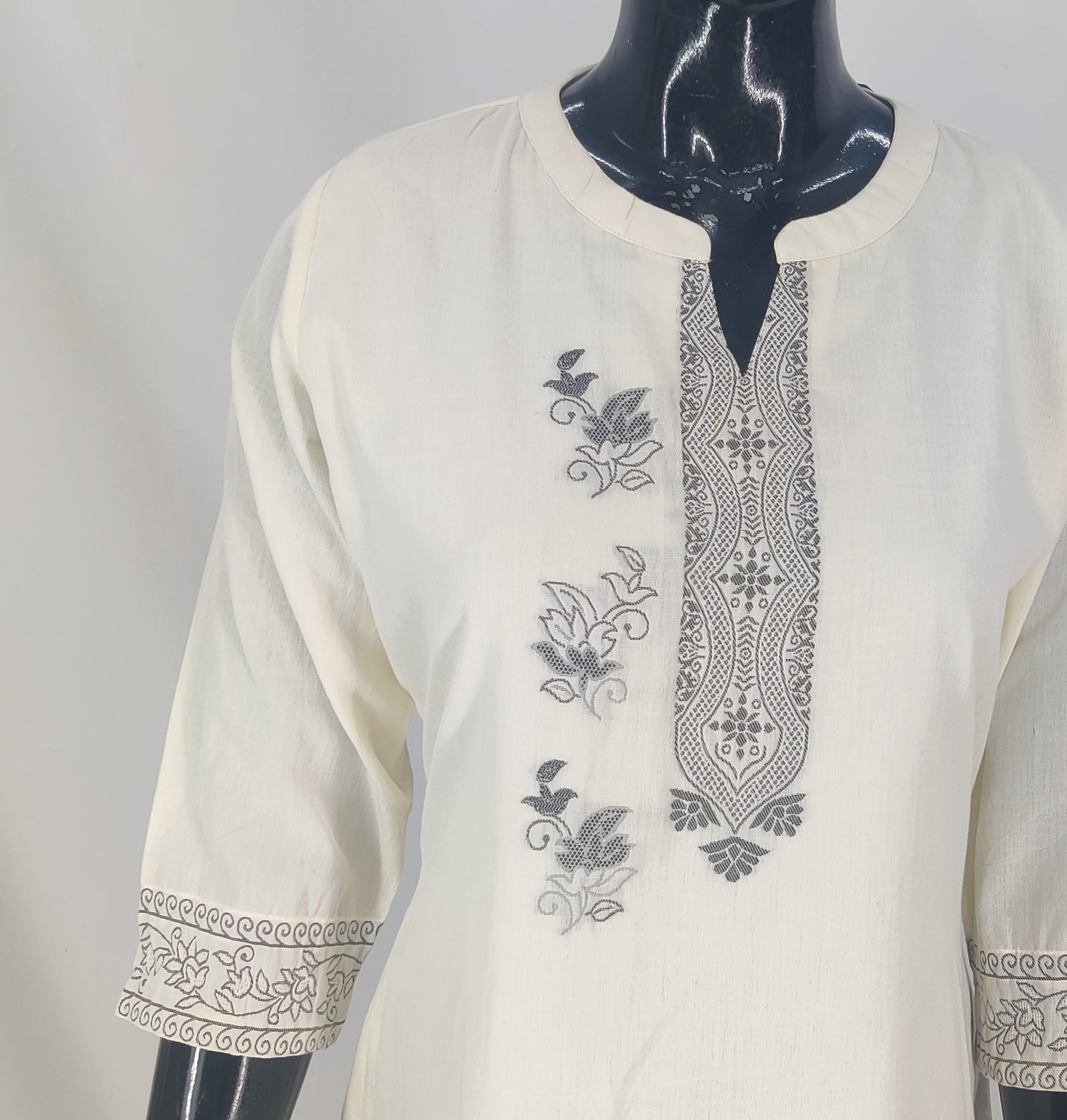 Cotton Jaquard Straight Kurta