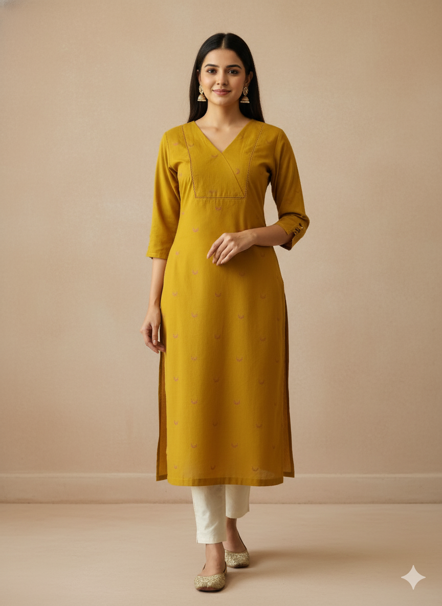 Handloom Cotton Straight Kurta