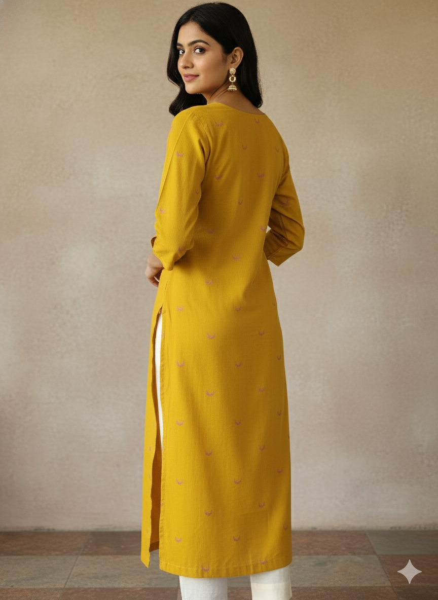 Handloom Cotton Straight Kurta