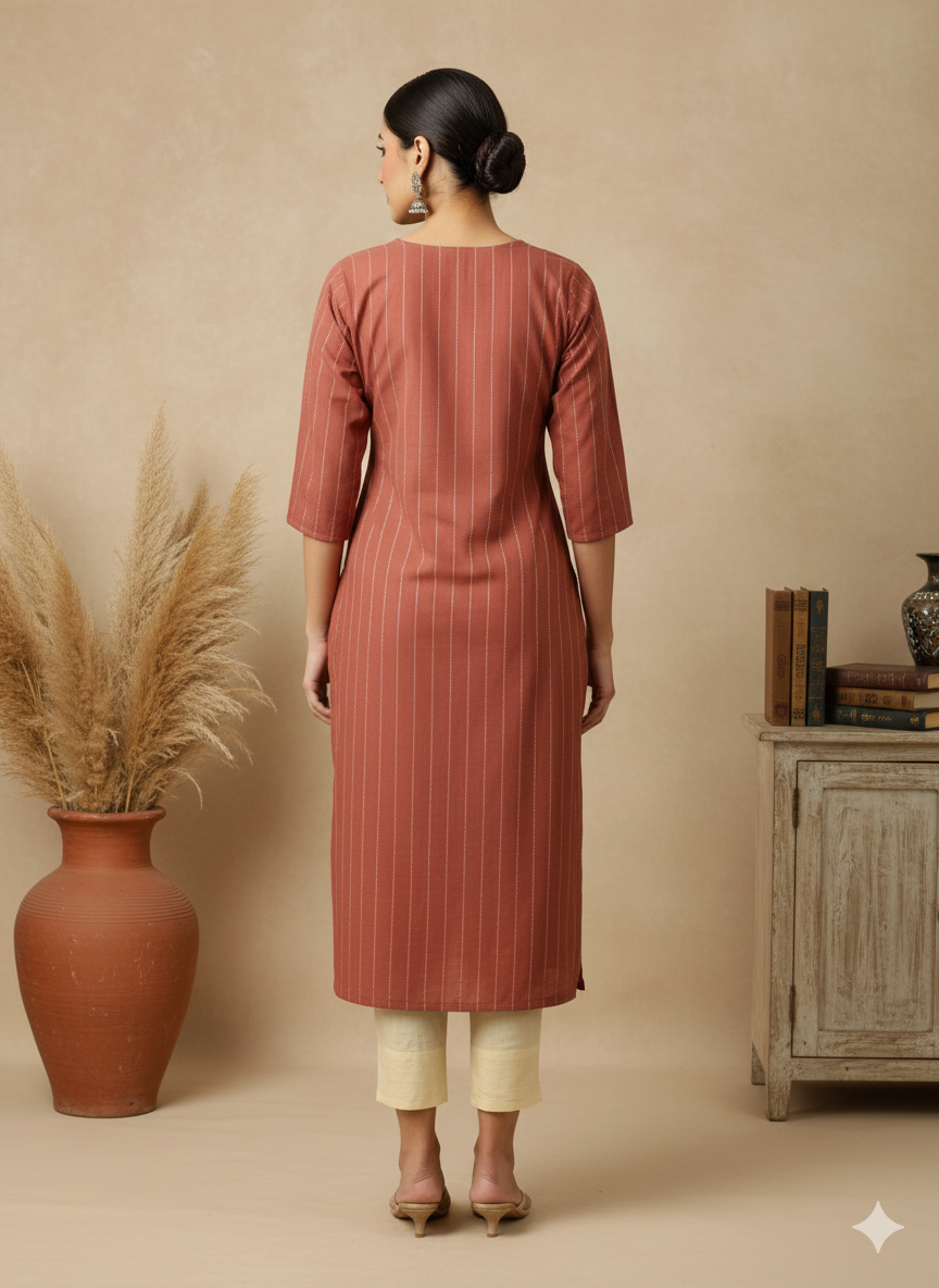 Handloom Cotton Straight Kurta