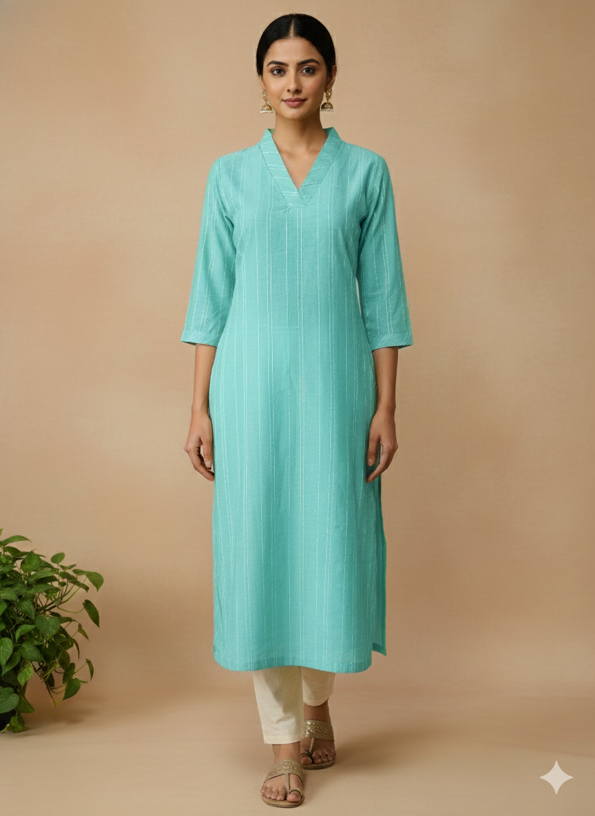 Handloom Cotton Straight Kurta