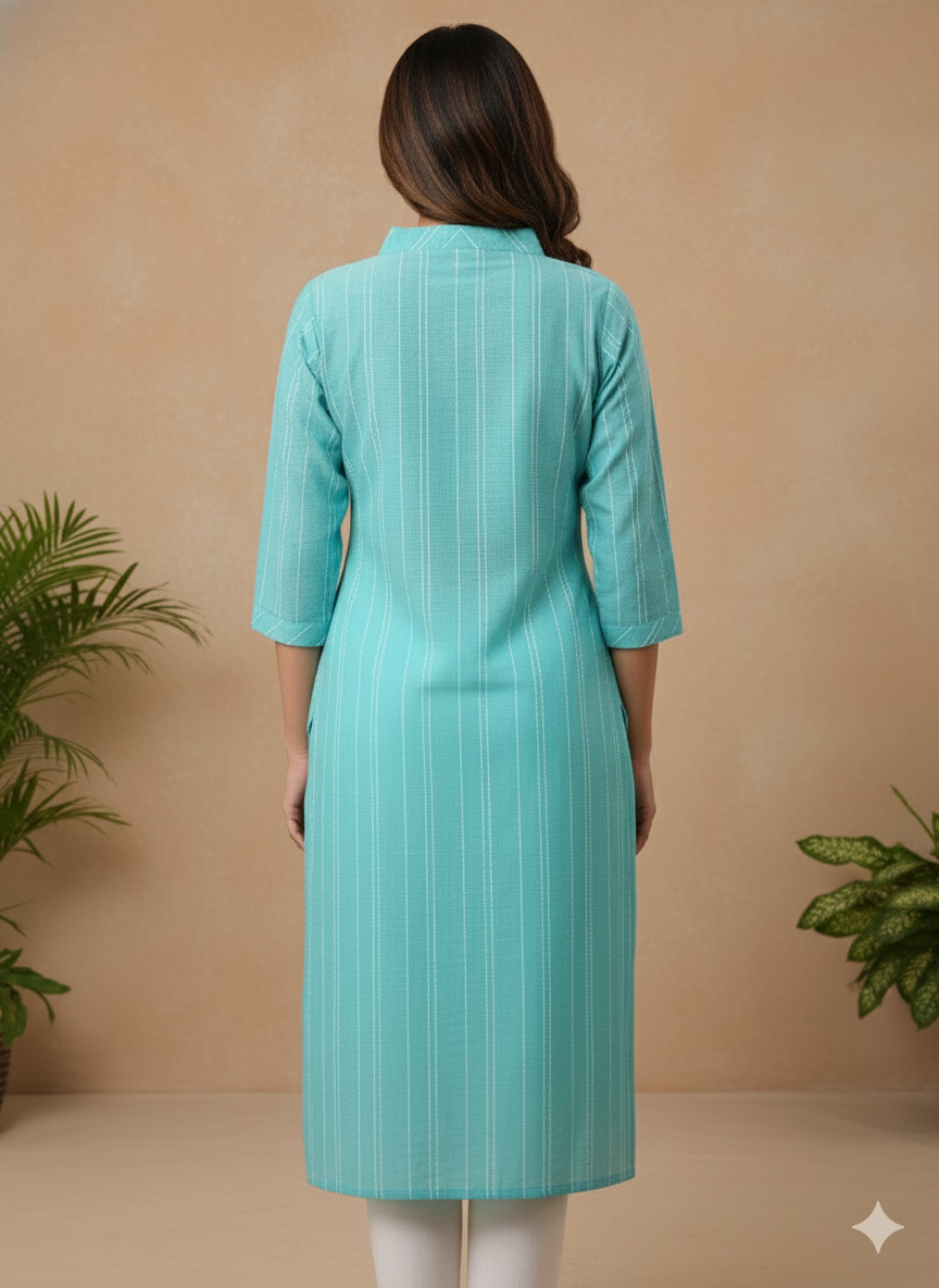 Handloom Cotton Straight Kurta