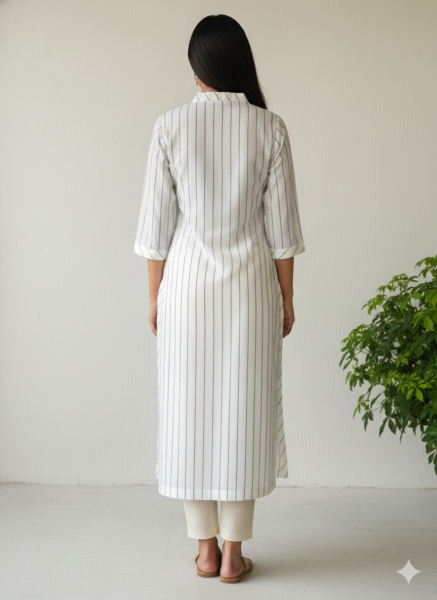 Handloom Cotton Straight Kurta