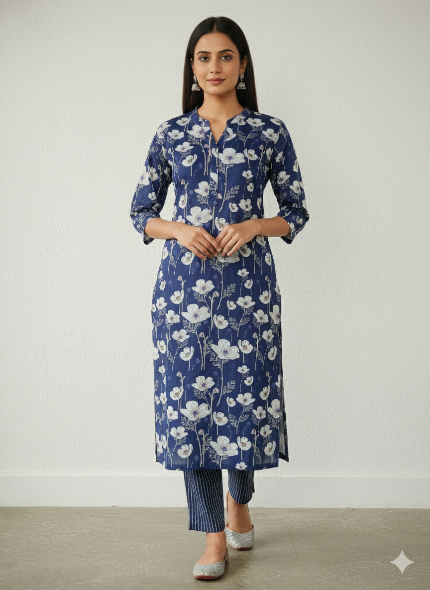 Organdy Cotton Straight Kurta