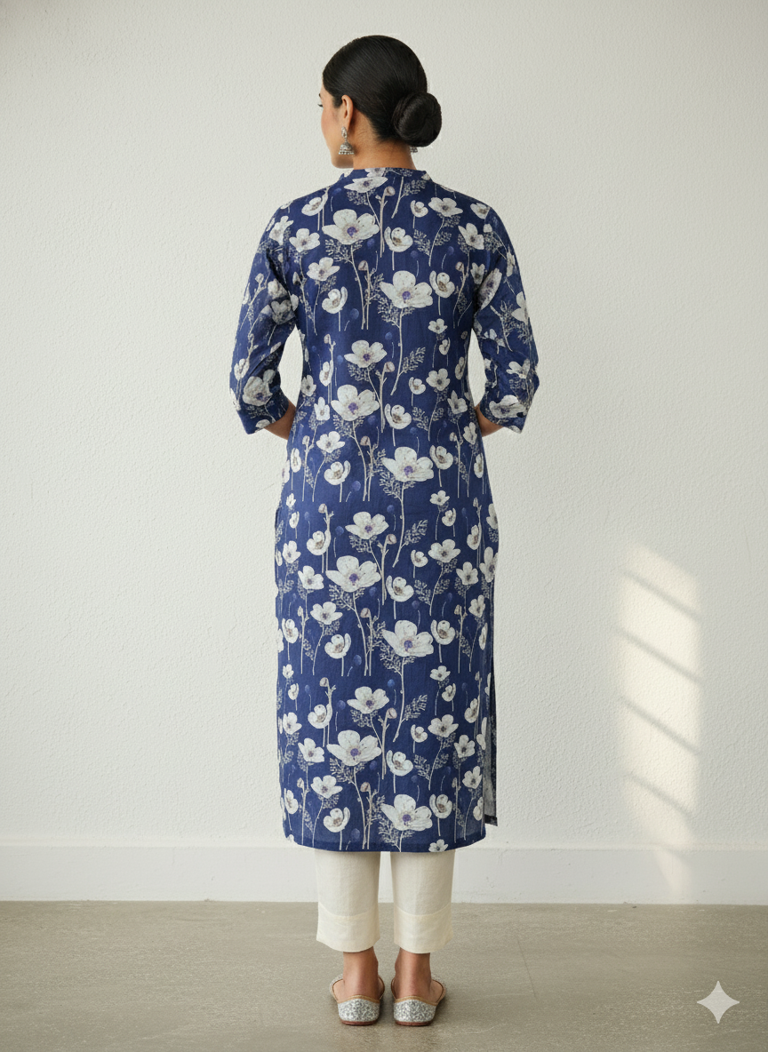 Organdy Cotton Straight Kurta