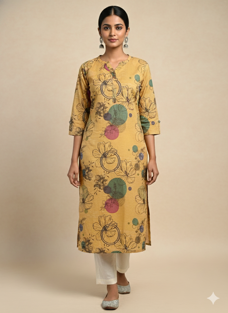 Organdy Cotton Straight Kurta