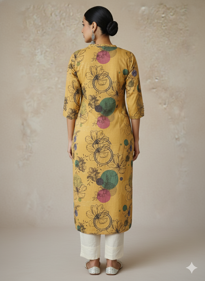 Organdy Cotton Straight Kurta