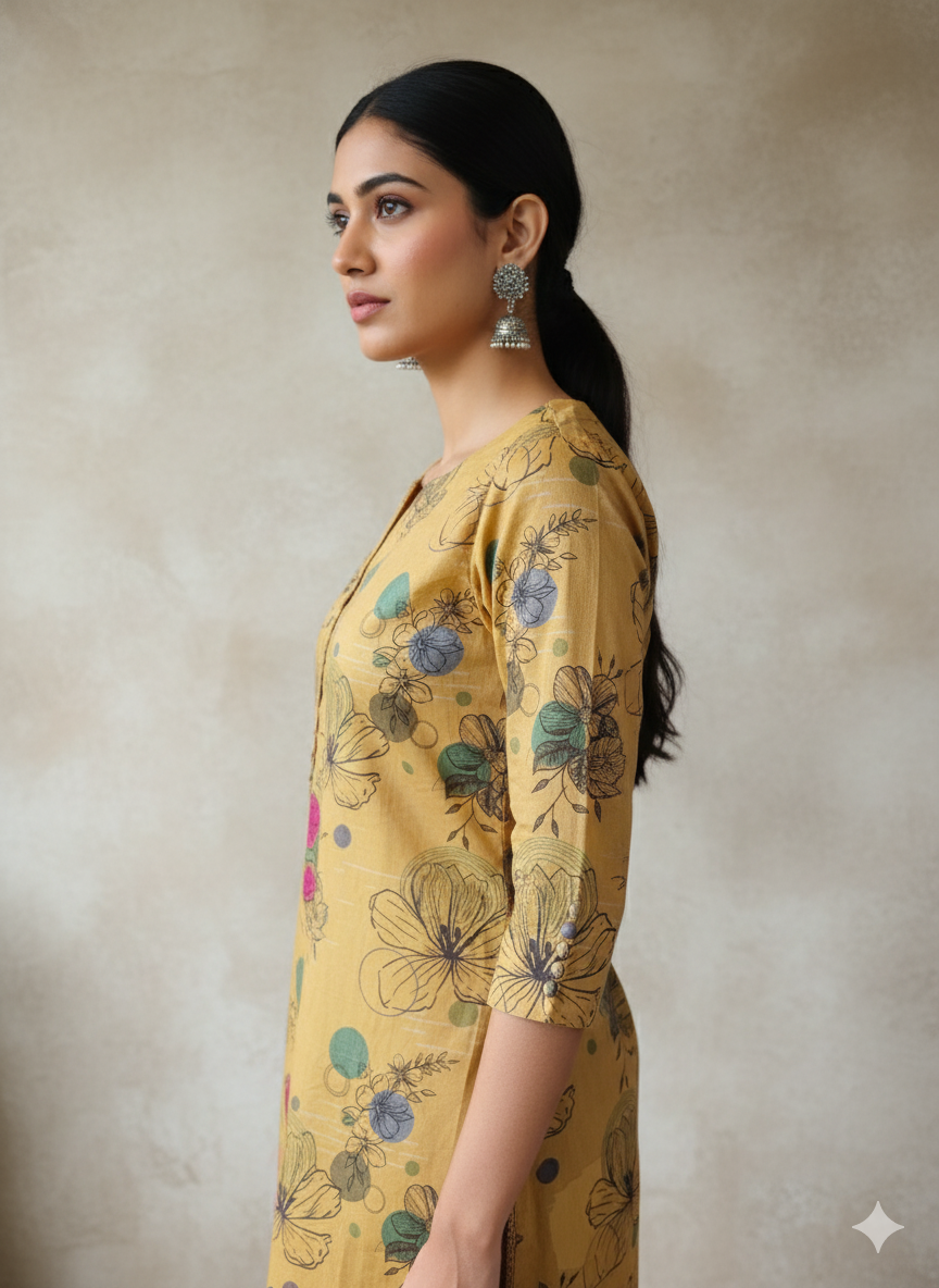 Organdy Cotton Straight Kurta