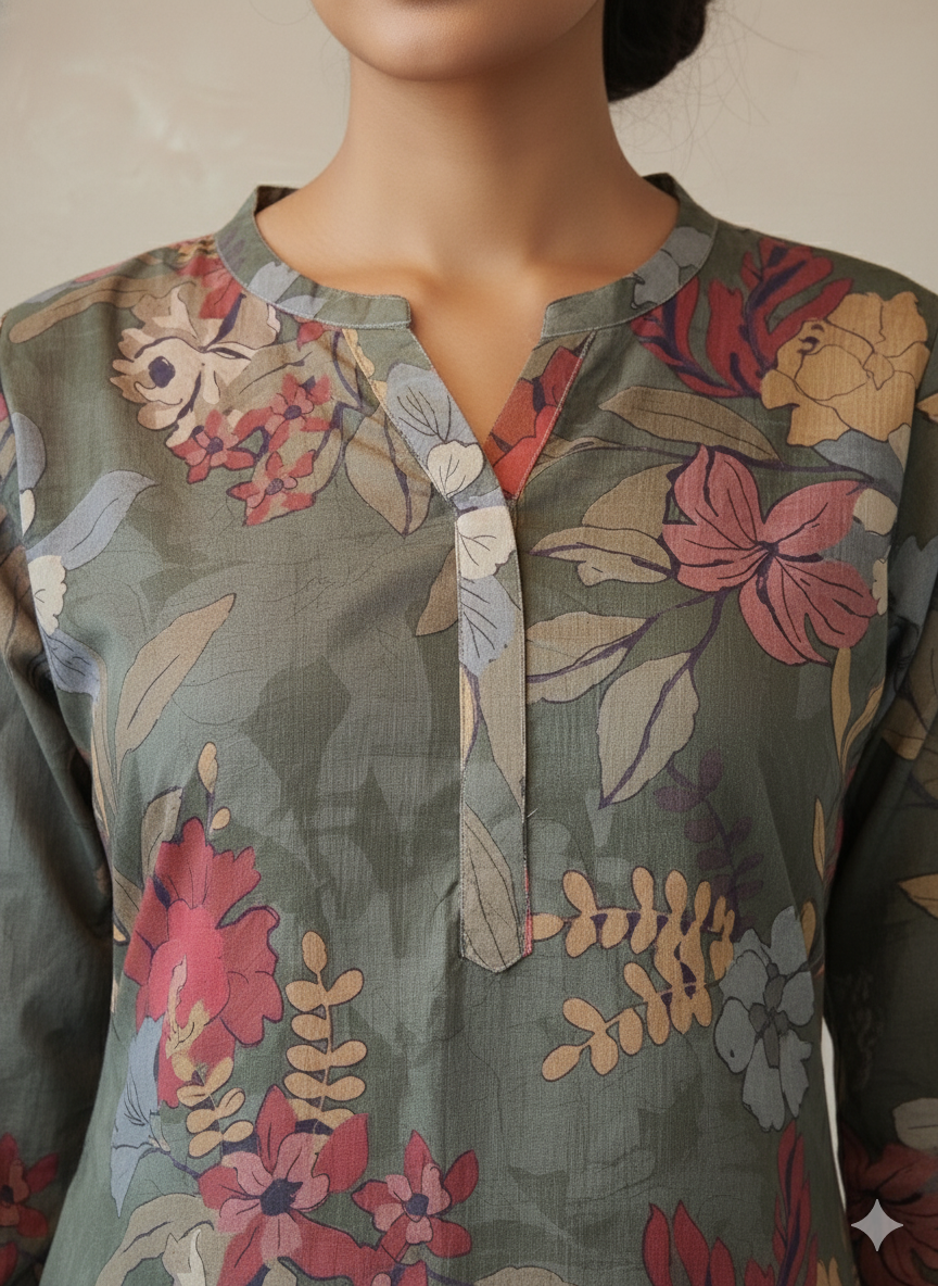 Organdy Cotton Straight Kurta