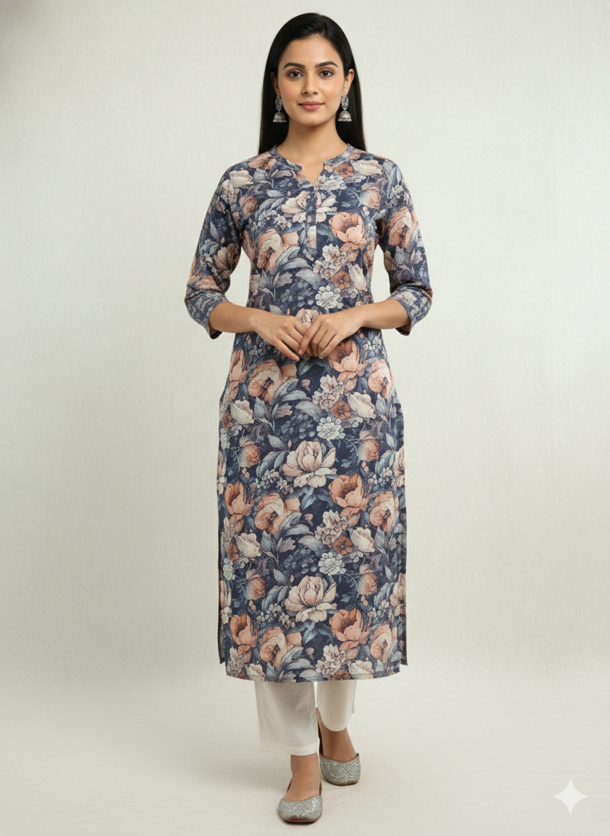 Organdy Cotton Straight Kurta