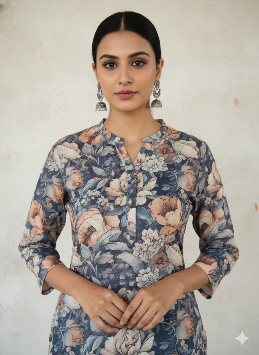 Organdy Cotton Straight Kurta