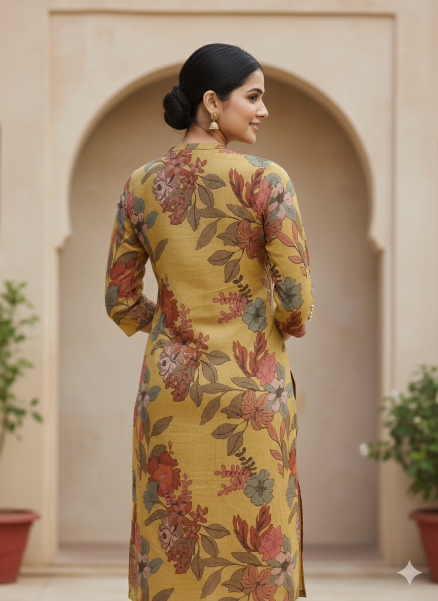 Organdy Cotton Straight Kurta