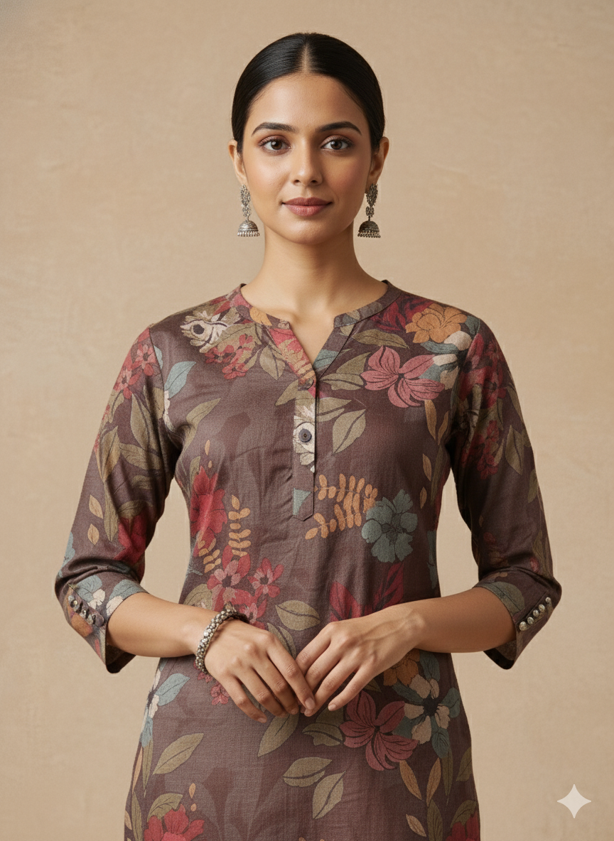 Organdy Cotton Straight Kurta