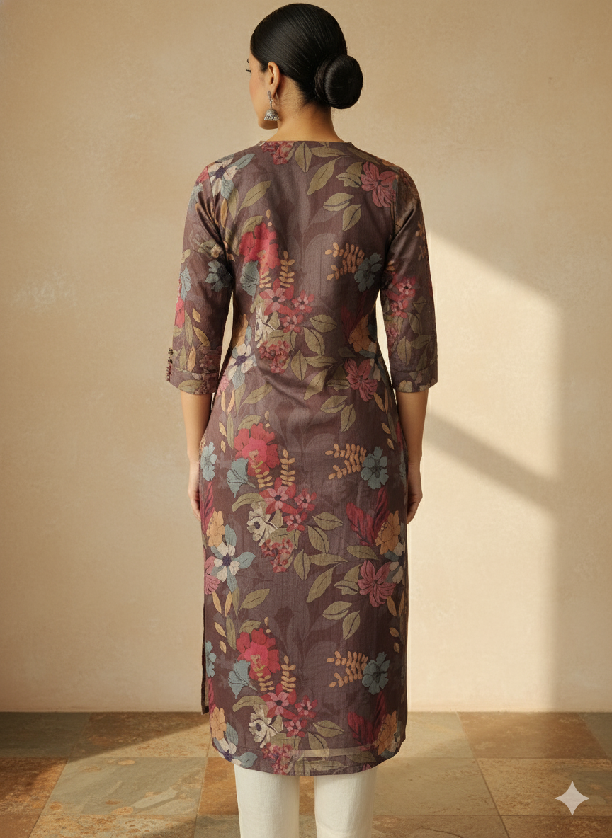 Organdy Cotton Straight Kurta