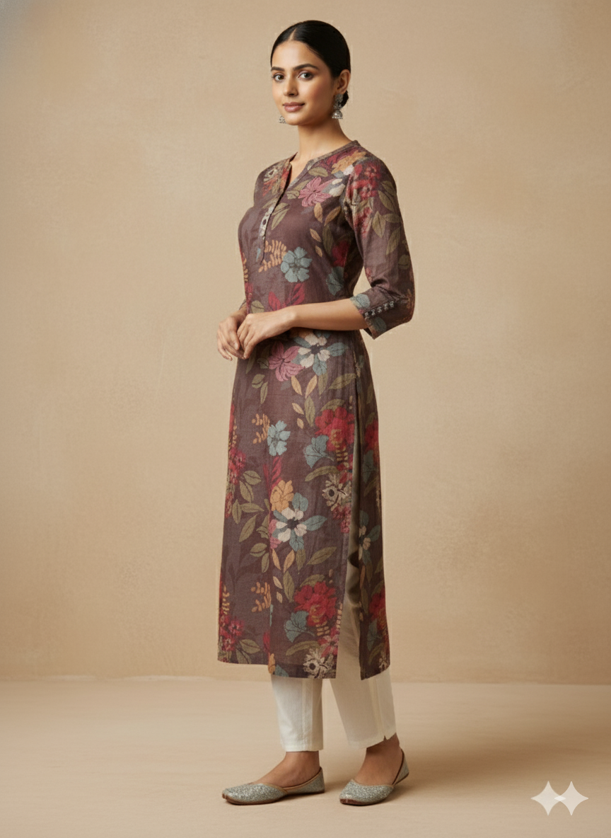 Organdy Cotton Straight Kurta