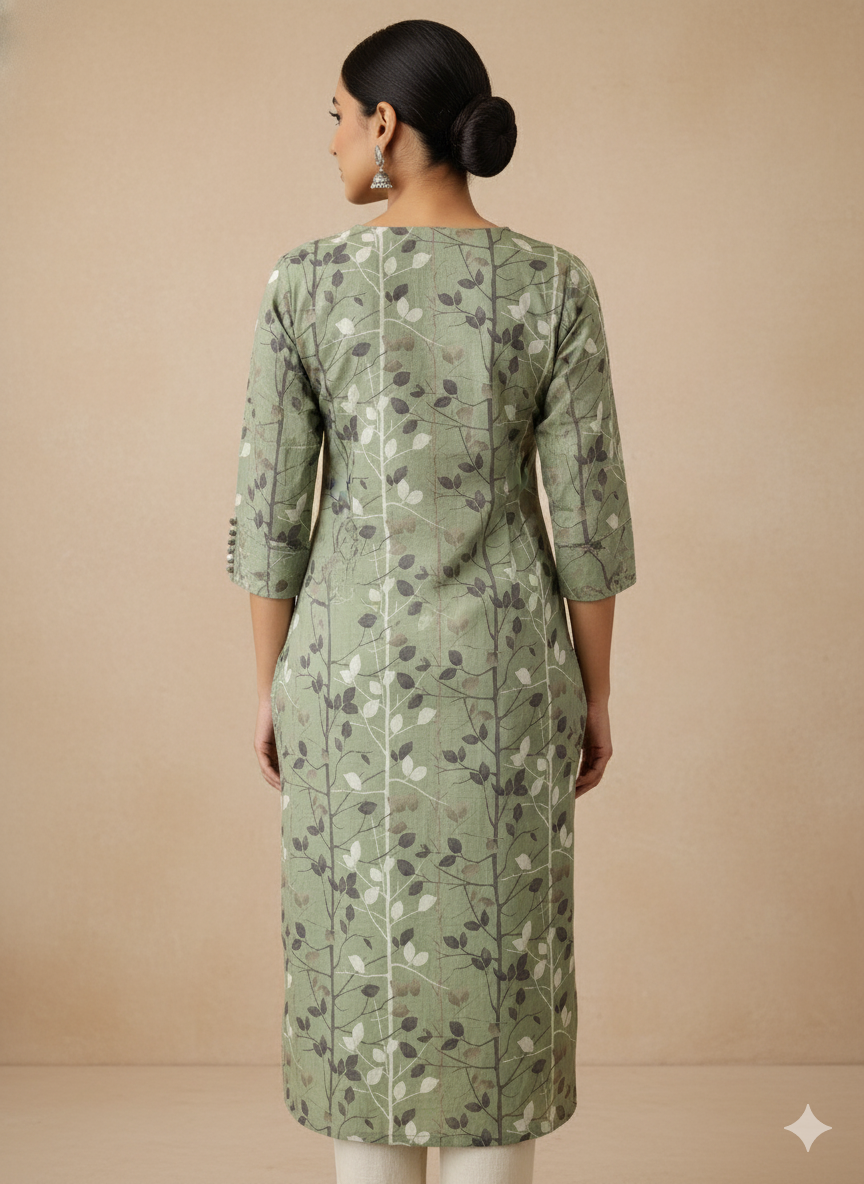 Organdy Cotton Straight Kurta