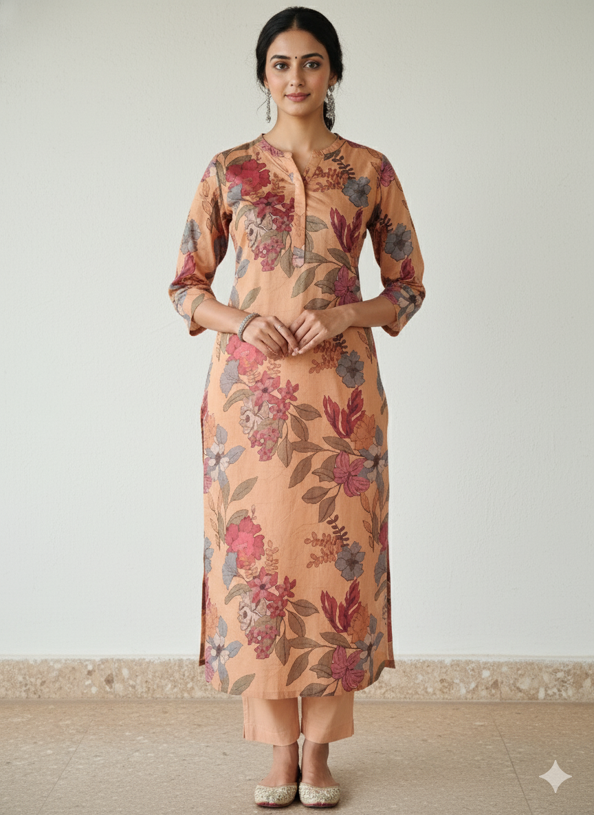 Organdy Cotton Straight Kurta