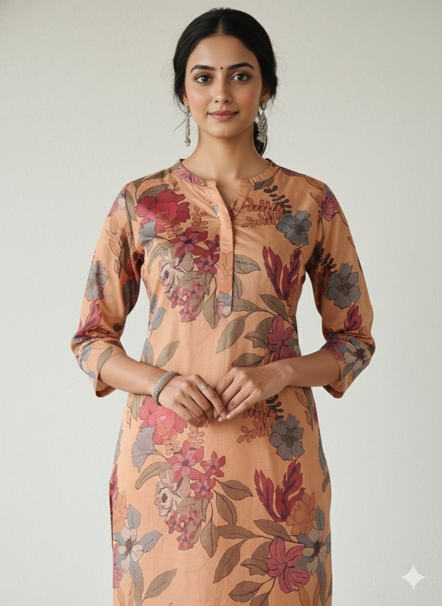 Organdy Cotton Straight Kurta