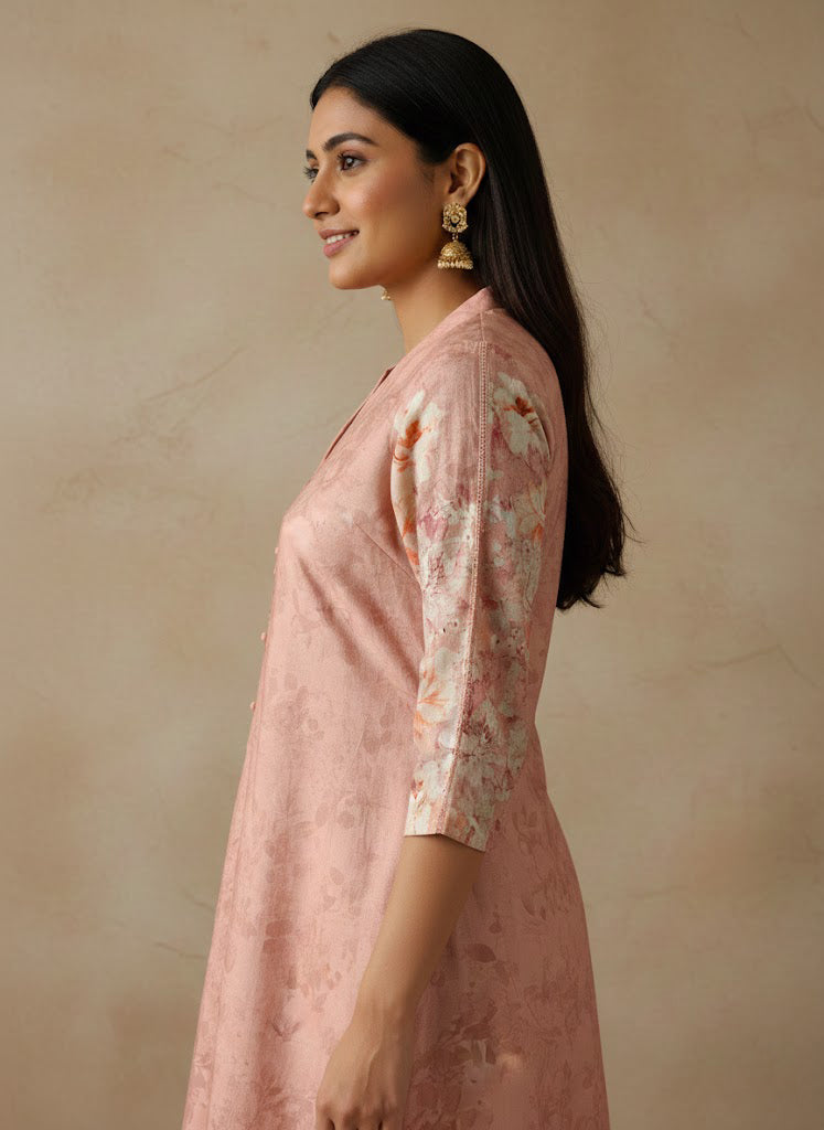Cotton Printed A-line Kurta